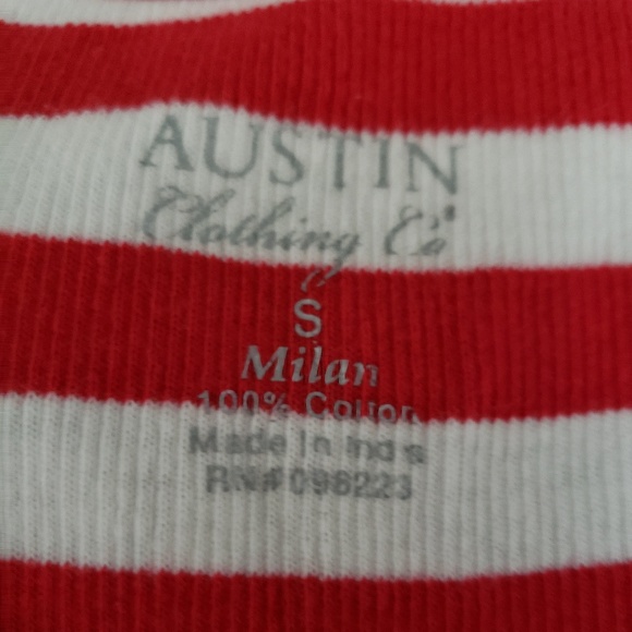 Austin Clothing Co Stripe Tees Set of 2 Sz Small - Picture 4 of 4